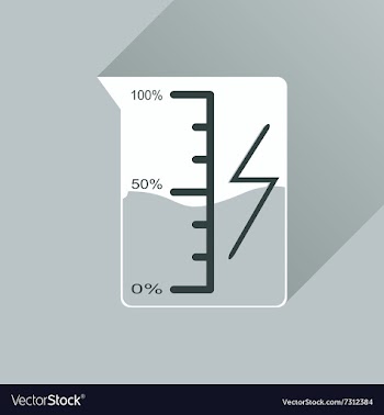Flat web icon with long shadow mobile battery vector image