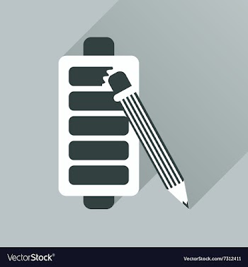Flat web icon with long shadow mobile battery vector image
