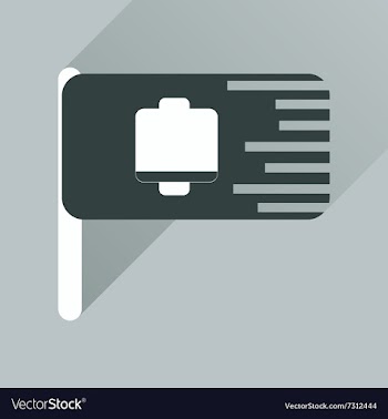 Flat web icon with long shadow mobile battery vector image