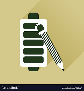 Flat web icon with long shadow mobile battery vector image