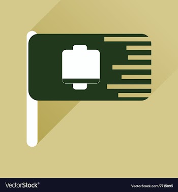 Flat web icon with long shadow mobile battery vector image