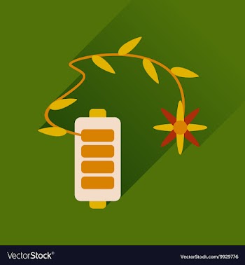 Flat web icon with long shadow mobile battery vector image