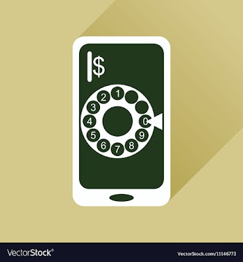 Flat web icon with long shadow mobile call vector image