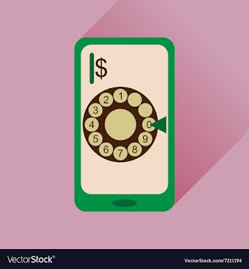 Flat web icon with long shadow mobile call vector image