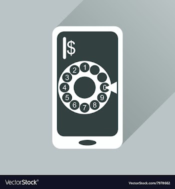 Flat web icon with long shadow mobile call vector image