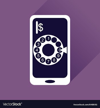 Flat web icon with long shadow mobile call vector image