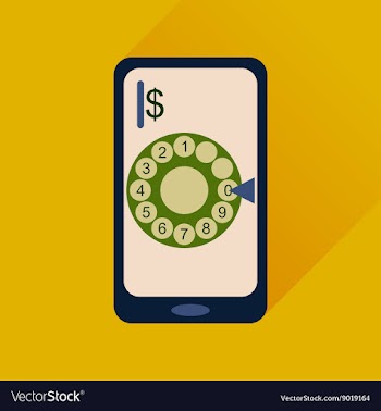 Flat web icon with long shadow mobile call vector image