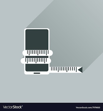Flat web icon with long shadow mobile diet vector image