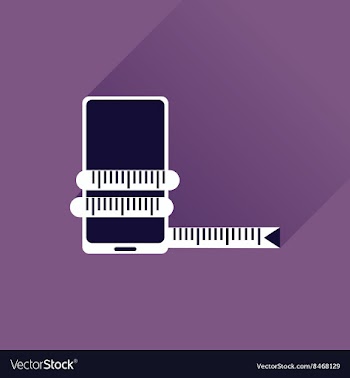Flat web icon with long shadow mobile diet vector image