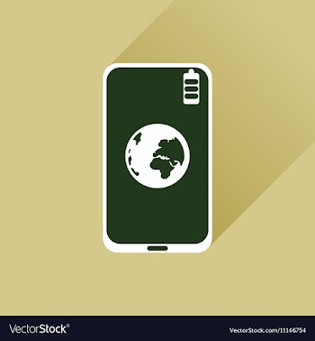 Flat web icon with long shadow Mobile Internet vector image