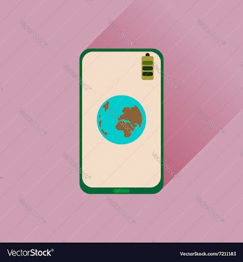 Flat web icon with long shadow Mobile Internet vector image