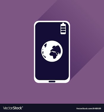 Flat web icon with long shadow Mobile Internet vector image