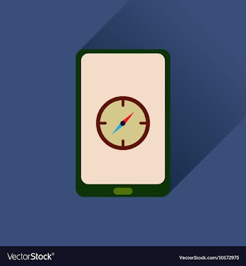 Flat web icon with long shadow mobile navigation vector image