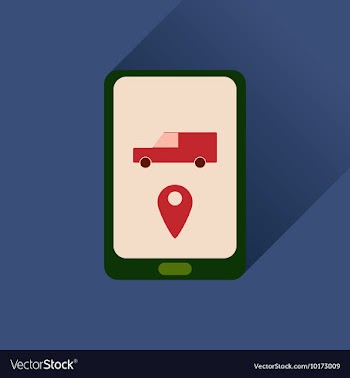 Flat web icon with long shadow mobile navigation vector image