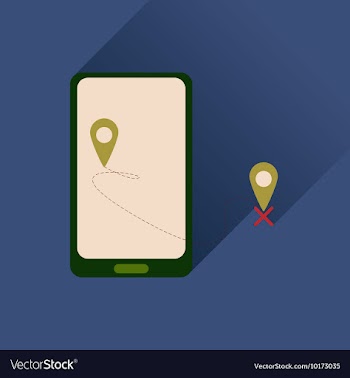 Flat web icon with long shadow mobile navigation vector image