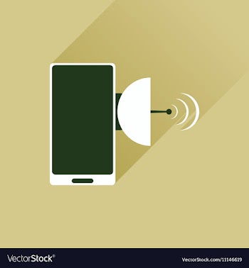 Flat web icon with long shadow mobile navigation vector image