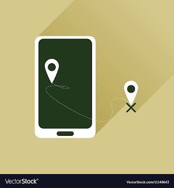 Flat web icon with long shadow mobile navigation vector image