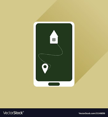 Flat web icon with long shadow mobile navigation vector image