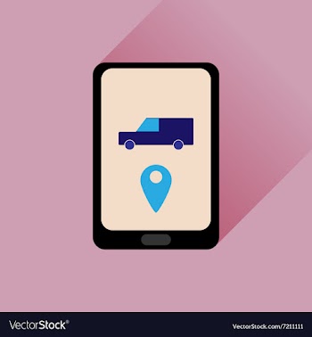 Flat web icon with long shadow mobile navigation vector image