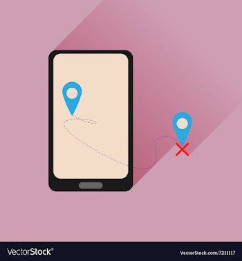 Flat web icon with long shadow mobile navigation vector image