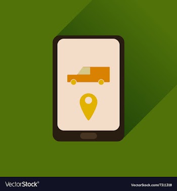 Flat web icon with long shadow mobile navigation vector image