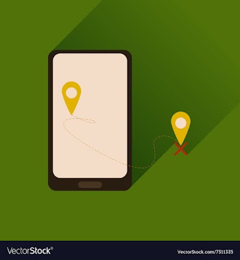 Flat web icon with long shadow mobile navigation vector image