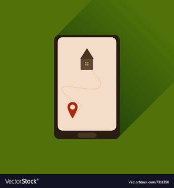 Flat web icon with long shadow mobile navigation vector image