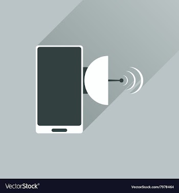 Flat web icon with long shadow mobile navigation vector image