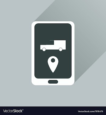 Flat web icon with long shadow mobile navigation vector image