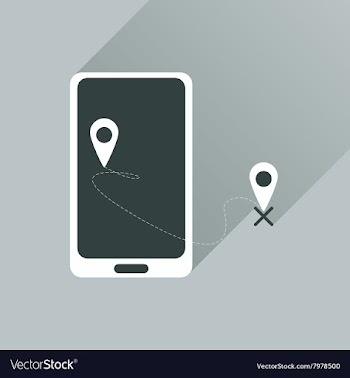 Flat web icon with long shadow mobile navigation vector image