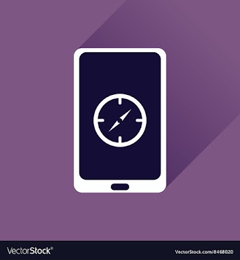 Flat web icon with long shadow mobile navigation vector image