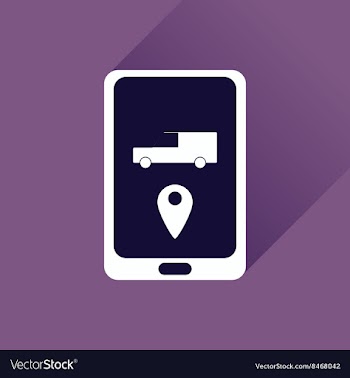 Flat web icon with long shadow mobile navigation vector image