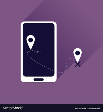 Flat web icon with long shadow mobile navigation vector image