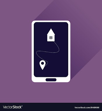 Flat web icon with long shadow mobile navigation vector image