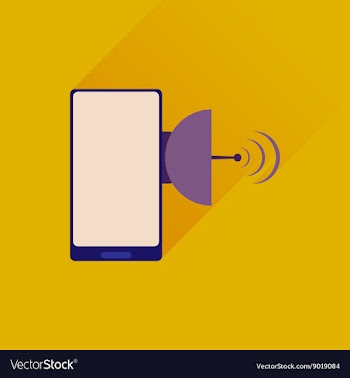 Flat web icon with long shadow mobile navigation vector image