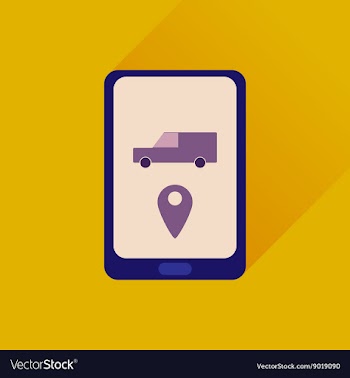 Flat web icon with long shadow mobile navigation vector image