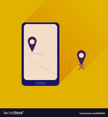 Flat web icon with long shadow mobile navigation vector image
