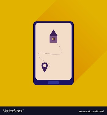 Flat web icon with long shadow mobile navigation vector image