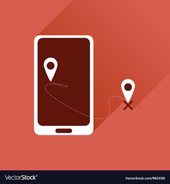 Flat web icon with long shadow mobile navigation vector image