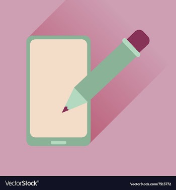 Flat web icon with long shadow mobile notes vector image