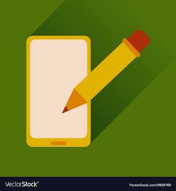 Flat web icon with long shadow mobile notes vector image