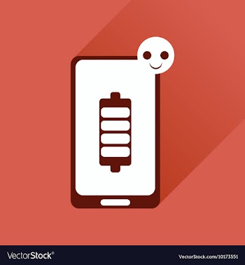 Flat web icon with long shadow mobile phone vector image
