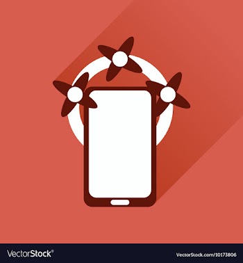 Flat web icon with long shadow mobile phone vector image