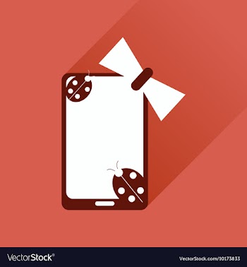Flat web icon with long shadow mobile phone vector image
