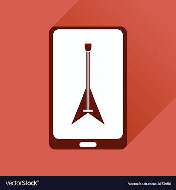 Flat web icon with long shadow mobile phone vector image