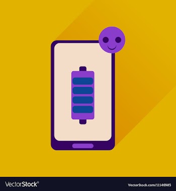 Flat web icon with long shadow mobile phone vector image