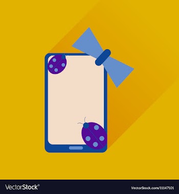 Flat web icon with long shadow mobile phone vector image