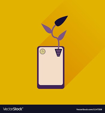 Flat web icon with long shadow mobile phone vector image