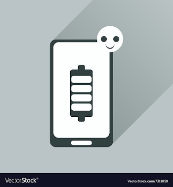 Flat web icon with long shadow mobile phone vector image
