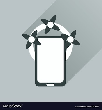 Flat web icon with long shadow mobile phone vector image